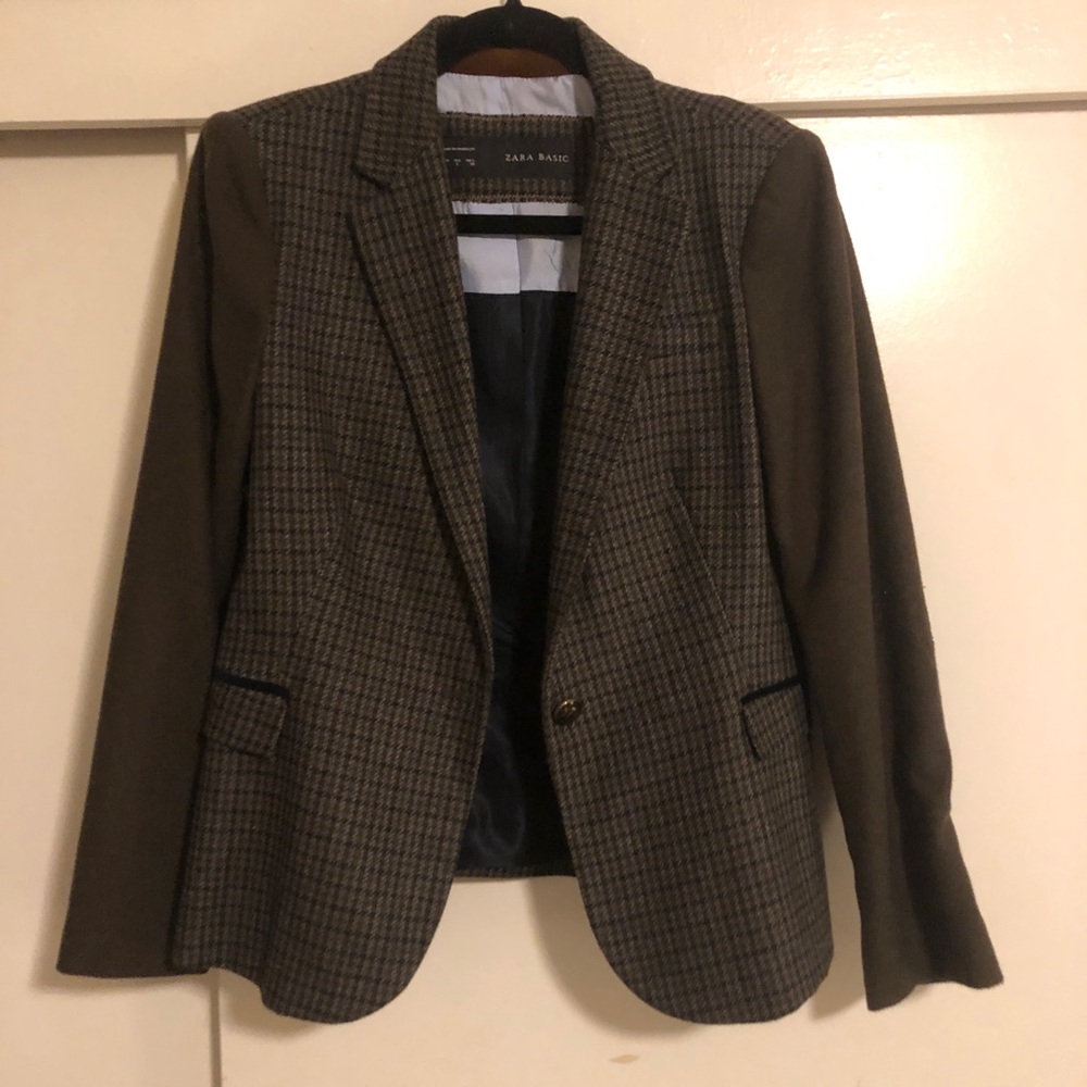 Zara blazer with suede elbow patch